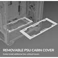 COUGAR PC skříň MX600 White Mid Tower Mesh Front Panel 3 x 140mm + 1 x 120mm Fans Transparent Left Panel