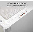 COUGAR PC skříň MX600 White Mid Tower Mesh Front Panel 3 x 140mm + 1 x 120mm Fans Transparent Left Panel