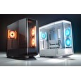 COUGAR PC skříň FV270 Black Mid tower tempered curved glass perimeter quick detachable air filters up to 9 fans