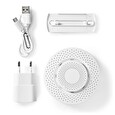 Nedis WIFISA20CBK - Monitor kvality ovzduší | SmartLife Wi-Fi | Oxid uhličitý (CO2) / Teplota / Vlhkost | Bílá / Černá