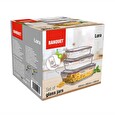 Sada Banquet skleněných dóz Lora 550 + 950 + 1450 ml s víčkem, bordó