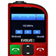 EVOLVEO EasyPhone FL, mobilní telefon pro seniory s nabíjecím stojánkem, červená