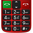 EVOLVEO EasyPhone FL, mobilní telefon pro seniory s nabíjecím stojánkem, červená