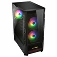 COUGAR PC skříň DUOFACE Pro Black Mid Tower Airflow Front Panel TG Left Panel 2 x ARGB 140mm & 1x 120mm Fans