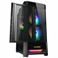 COUGAR PC skříň DUOFACE Pro Black Mid Tower Airflow Front Panel TG Left Panel 2 x ARGB 140mm & 1x 120mm Fans