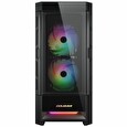 COUGAR PC skříň DUOFACE Pro Black Mid Tower Airflow Front Panel TG Left Panel 2 x ARGB 140mm & 1x 120mm Fans