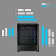 COUGAR PC skříň DUOFACE Pro Black Mid Tower Airflow Front Panel TG Left Panel 2 x ARGB 140mm & 1x 120mm Fans