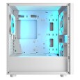 COUGAR PC skříň UNIFACE RGB White Mini Tower Mesh Front Panel 2x 140mm RGB Fan + 1x 120mm RGB Fan TG Left Panel