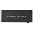 Nedis HDMI přepínač/ 3x HDMI vstup/ 1x HDMI výstup/ 4K@60Hz/ dálkové ovládání/ box/ kov/ antracit