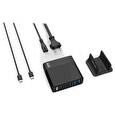 CubeNest S5D0 GaN Adaptér 140W (3× USB-C až 140 W, 2× USB-A až 60 W), PD 3.1, přepěťová a podpěťová ochrana, displej