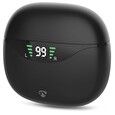 Nedis bezdrátová sluchátka + mikrofon/ TWS/ BT/ výdrž 30 hod/ 100 dB/ ovládání dotykem/ nabíjecí pouzdro/ USB-C/ černé