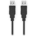 Nedis kabel USB 2.0/ zástrčka USB-A - zástrčka USB-A/ černý/ bulk/ 3m