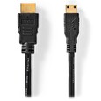 Nedis High Speed HDMI 1.4 kabel s ethernetem/ 4K@30Hz/ zlacené konektory HDMI-mini HDMI/ černý/ bulk/ 3m