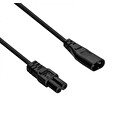 Akyga Kabel napájecí 250V/2.5A, IEC C7 / IEC C8, CCA, černá, 1,5m