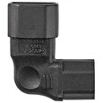 Nedis napájecí adaptér z IEC-320-C13 na IEC-320-C14/ úhlový levý/ černý