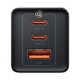 Baseus CCGP120201 GaN5 Pro Quick Nabíječka USB-A + 2x USB-C 65W Black