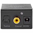 Nedis digitální audio převodník/ vstup 1x digitální RCA / 1x TosLink/ výstup 1x (2x RCA) / 1x 3,5 mm / černý