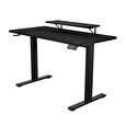 COUGAR stůl E-STAR 140 electric 1400 x 600 x 15, 720-1170mm, carbon design, monitor stand, pad, paměť nastavení 2 módy