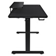 COUGAR stůl E-STAR 140 electric 1400 x 600 x 15, 720-1170mm, carbon design, monitor stand, pad, paměť nastavení 2 módy