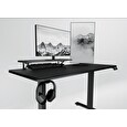 COUGAR stůl E-STAR 140 electric 1400 x 600 x 15, 720-1170mm, carbon design, monitor stand, pad, paměť nastavení 2 módy