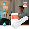 Nedis Wi-Fi chytrý prodlužovací přívod/ 3x zásuvka typu E/ 16A/ 2x USB-A/ 2x USB-C/ 2m/ Android/ iOS/ bílá
