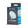 Myš Natec STORK + podložka ZDARMA/Kancelářská/Optická/1 600 DPI/Bezdrátová USB/Modrá