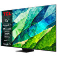 TCL 75C855 SMART TV 75" QLED/4K UHD/Mini LED/4xHDMI/144Hz/2xUSB/LAN/GoogleTV