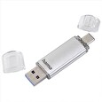 Flashdisk Hama Flash Pen Laeta, USB-C/USB-A 3.1 , 64 GB, 40 MB/s, stříbrný