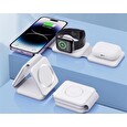 1stCOOL Qi bezdrátová přenosná nabíječka 3v1, MagSafe, bílá, USB-C