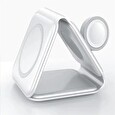 1stCOOL Qi bezdrátová přenosná nabíječka 3v1, MagSafe, bílá, USB-C