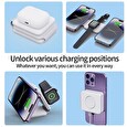 1stCOOL Qi bezdrátová přenosná nabíječka 3v1, MagSafe, bílá, USB-C