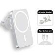 1stCOOL Qi bezdrátová magnetická auto-nabíječka 15W, MagSafe kompatibilná, bílá