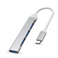 PremiumCord Hub USB-C na USB3.2 A + 3x USB2.0 A, hliníkové pouzdro