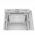 LANBERG Volně stojící skříň 19" 15U/600x600 LCD skleněné dveře šedá