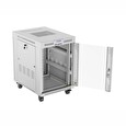 LANBERG Volně stojící skříň 19" 15U/600x800 LCD skleněné dveře šedá