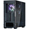 Zalman skříň Z10 DS / Middle Tower / 3x120mm fan / 2x USB 3.0 / USB-C / odnímatelný 15.6 displej / tvrzené sklo / černá