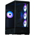 Zalman skříň P50 DS / Middle Tower / 4x120mm ARGB fan / 2x USB 3.0 / USB-C / panoramatická / černá