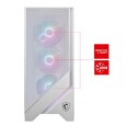 MSI skříň MAG FORGE 320R AIRFLOW WHITE/ bez zdroje/ bílý/ levé temperované sklo/ 4x 120 mm A-RGB fan/ 2x USB3.2/ černá