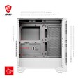 MSI skříň MAG FORGE 320R AIRFLOW WHITE/ bez zdroje/ bílý/ levé temperované sklo/ 4x 120 mm A-RGB fan/ 2x USB3.2/ černá