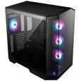 MSI skříň MAG PANO 100R PZ Black/ bez zdroje/ levé a přední sklo/ 4x 120 mm A-RGB fan/ 1x USB-C/ 1x USB3.2/ černá
