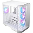MSI skříň MAG PANO 100R PZ White/ bez zdroje/ levé a přední sklo/ 4x 120 mm A-RGB fan/ 1x USB-C/ 1x USB3.2/ bílá