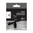 Gembird adaptér USB-C (M) / Lightning (M), datový / nabíjací, opletený, pravouhlý, 0.2m