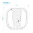Stojánek FIXED pro PlayStation 5 a 5 (Slim) s RGB LED podsvícením, bílý