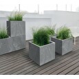 Květináč Prosperplast SIERRA CASE beton effect 57,7 cm šedý