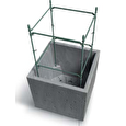 Květináč Prosperplast SIERRA CASE beton effect 57,7 cm šedý