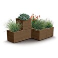 Květináč Prosperplast MADERA SQUARE eco wood 38,5 cm bílý eco