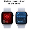 Apple Watch S10/42mm/Silver/Sport Band/Blue Cloud