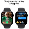 Apple Watch S10/46mm/Jet Black/Sport Band/Black/-M/L