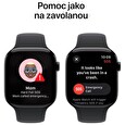 Apple Watch S10 Cell/46mm/Jet Black/Sport Band/Black/-M/L