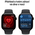 Apple Watch S10 Cell/46mm/Jet Black/Sport Band/Black/-M/L